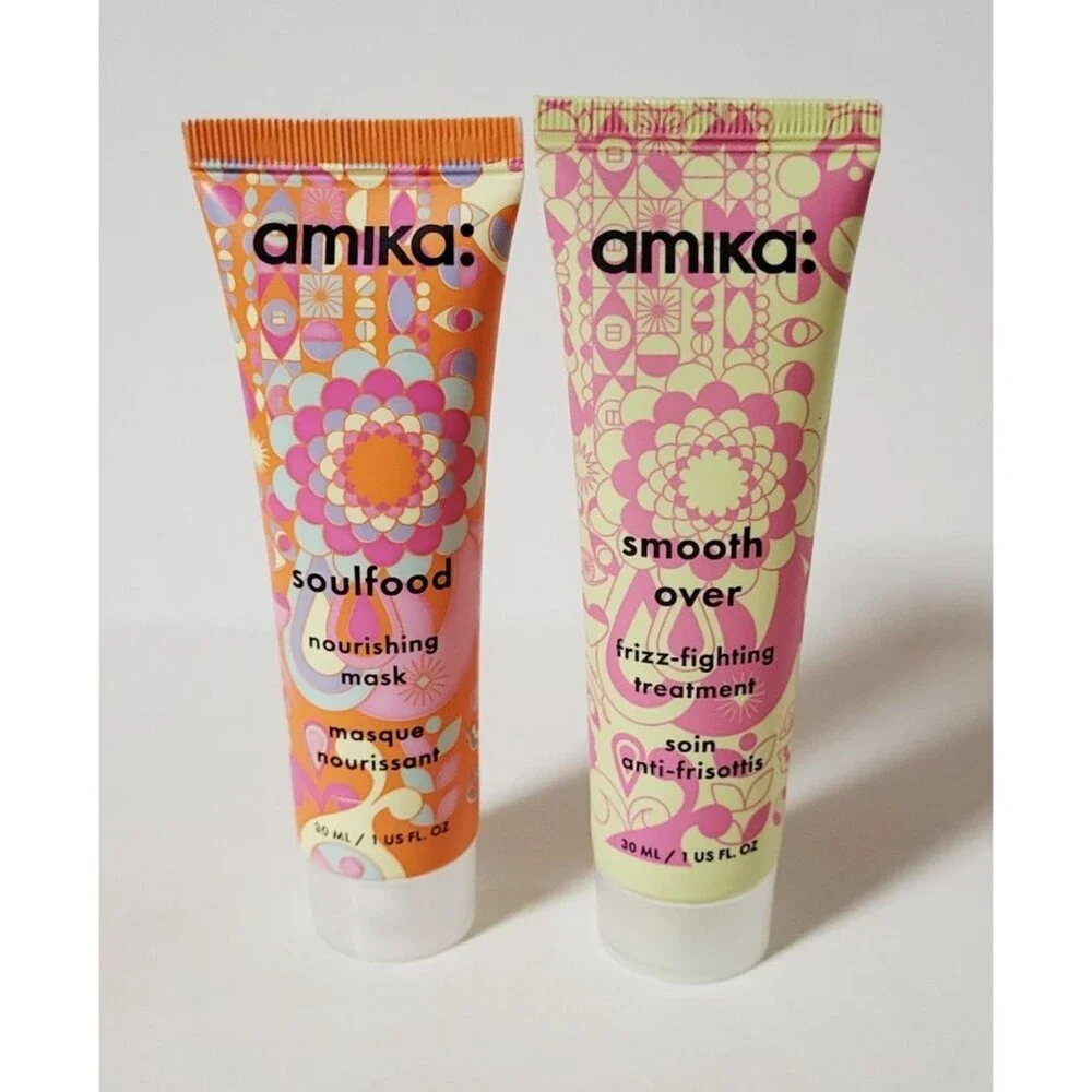 AMIKA Soulfood Nourishing Mask & Smooth Over Frizz Fighting Treatment 1 oz